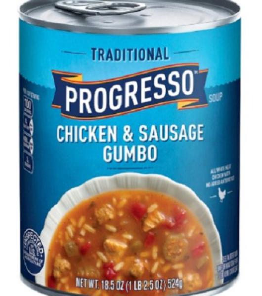 PROGRESSO Traditional 'Chicken & Sausage Gumbo' Hühner, Wurst Suppe 524 gr